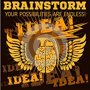 Idea - Brainstorm. Brain Grenade
