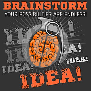 Idea - Brainstorm. Brain Grenade