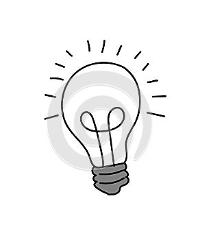 Idea bulb doodle art vector