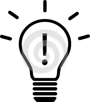 Idea Bulb with exclamation mark