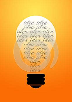 Idea Bulb glowing background
