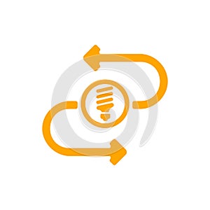 idea, bulb, light, energy bulb, head, thinking, creative business idea orange color icon