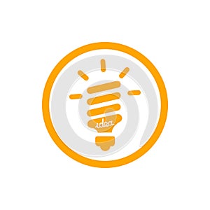 idea, bulb, light, energy bulb, head, thinking, creative business idea orange color icon