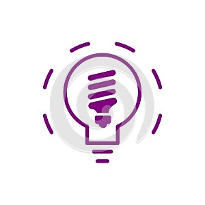 idea, bulb, light, energy bulb, head, thinking, creative business idea purple color icon