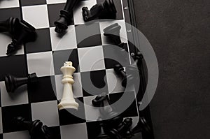 Idea of Business strategy concept. Smart thinking idea business with chess board game. 7