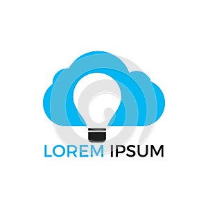 Lightbulb Cloud Logo Design.
