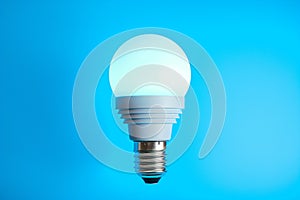 Idea concept with glowing led bulb, Electric LED Lightbulb