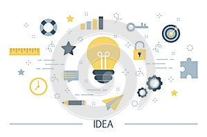 Idea concept. Light bulb as a metaphor of idea