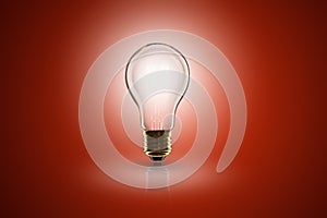 Idea concept - light bulb on the color background