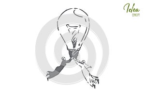 Idea concept sketch. Isolated vector illustration