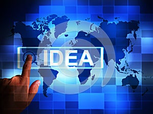 Idea Concepts icon means brainwave or brilliant thoughts and plan - 3d illustration photo