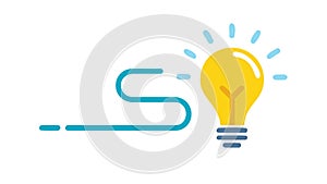 Idea Connection & Flow Icon, Continuous Thought Process, vector design Generative AI