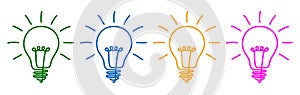 Idea, creative concept bulb sign, innovations - for stock