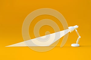 Idea and creativity concepts with lighting lamp on pastel color background.Business solution photo