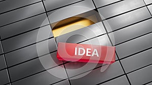 Idea.3D illustration of metal blocks.close up of metal blocks,