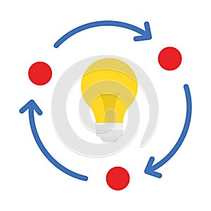 Idea, idea develop Vector icon which can easily modify