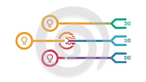 Idea development key stages, innovation process infographic, vector design Generative AI