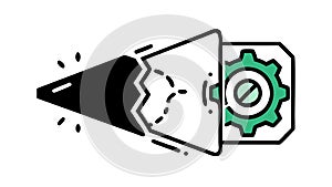 Idea Development Process, Innovation Gear, vector design Generative AI