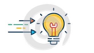 Idea Flow: Dynamic Thought Process, vector design Generative AI