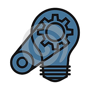 Idea generate, idea line isolated vector icon can be easily modified and edit