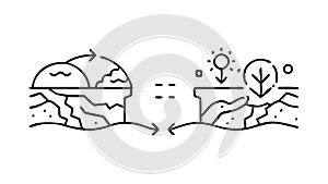 Idea Generation and Creative Problem Solving Process, vector design Generative AI