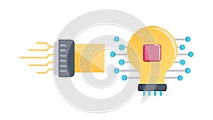 Idea Generation through Gears, Mechanical Innovation Concept, vector design Generative AI