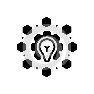 Black solid icon for Idea Generation, idea and creativity