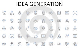 Idea generation line icons collection. Conservation, Sustainability, Protection, Restoration, Environmentalism, Heritage