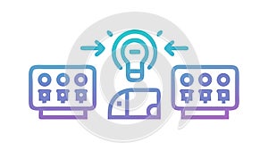 Idea Generation Nodes Creative Problem Solving Process, vector design Generative AI