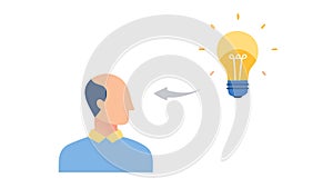 Idea Generation Thought Process Creative Spark Vector Illustration, vector design Generative AI
