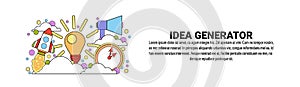 Idea Generator Business Creativity Concept Horizontal Web Banner With Copy Space