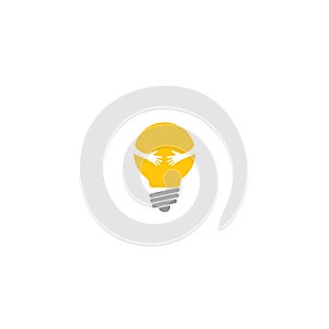 Idea hand bulp lam logo icon