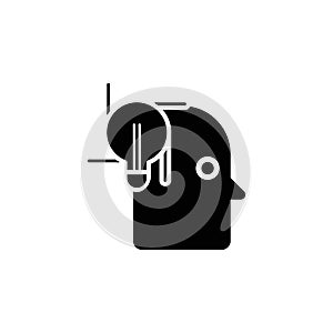 idea in head icon. Element of concentration icon for mobile concept and web apps. Detailed idea in head icon can be used for web