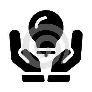 Idea vector glyph flat icon