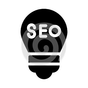 Idea vector glyph flat icon