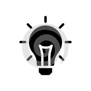 Idea vector glyph flat icon