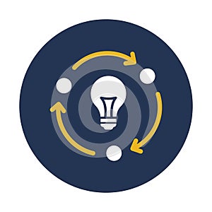 Idea, idea develop Vector icon which can easily modify