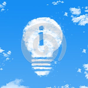 Idea infomation cloud on blue background