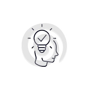 Idea, insight, creative thinking line icon