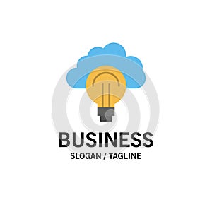 Idea, Light, Bulb, Focus, Success Business Logo Template. Flat Color