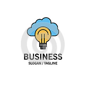 Idea, Light, Bulb, Focus, Success Business Logo Template. Flat Color