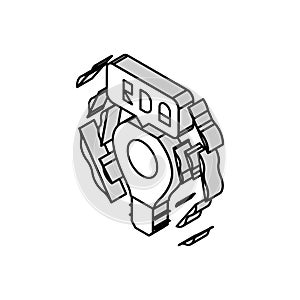 idea light bulb isometric icon vector illustration