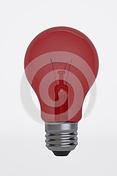 Idea light bulb on white background. 3D illustration