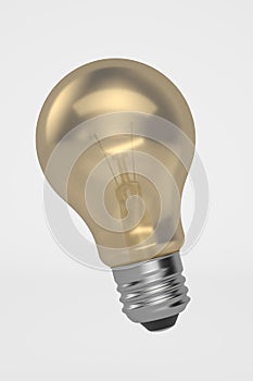 Idea light bulb on white background. 3D illustration