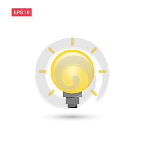 Idea light bulp vector isolated