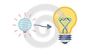 Idea Lightbulb Concept: Innovation, Creativity, and Problem Solving, vector design Generative AI