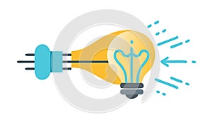 Idea Lightbulb Plug Icon, Innovative Power Solution, vector design Generative AI