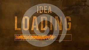 Idea loading concept with hyperspace suitable for business presentation progress bar loading success, Creative idea loading