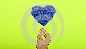 Idea of love and marriage. Be my valentine. Couple in love silhouette. Romantic relations. Valentines holiday