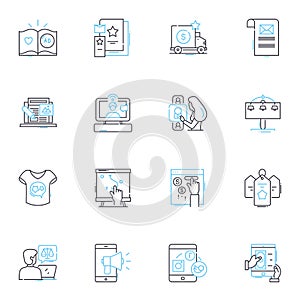 Idea Nurseries linear icons set. Incubator, Brainstorm, Fertile, Cultivate, Innovate, Hatchery, Invent line vector and photo